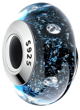 Charm Pandora Cristal Murano Cielo Nocturno con Circonias
