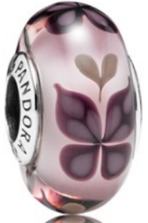 Charm Pandora Cristal Murano Mariposa Malva
