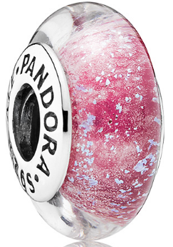 Charm Pandora Cristal Murano Fucsia Destellos