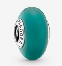Charm cuenta de vidrio de Murano verde azulado PANDORA