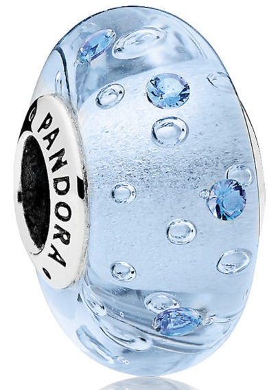 Charm Murano cristal celeste circonias Pandora