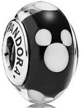 Charm Pandora Disney Mickey Mouse Lunares Blancos