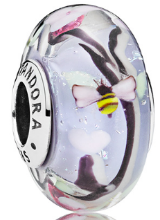 Charm Murano abeja y flores