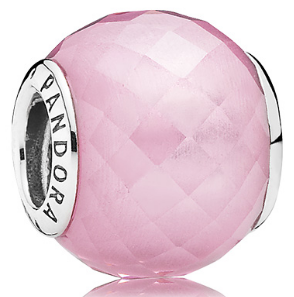 Charm Pandora bola cristal facetado rosa