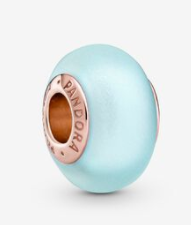 Charm Bola Cristal Murano Azul Cielo