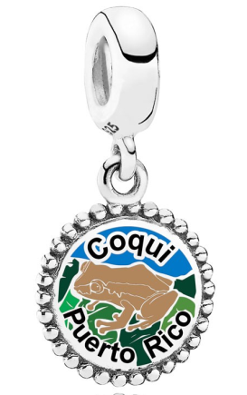 Charm colgante Pandora Coquí Puerto Rico rana en esmalte