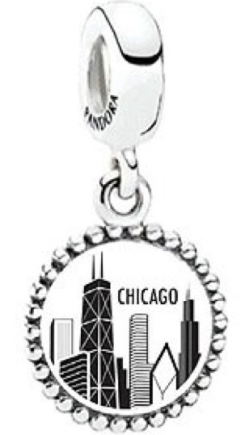 Charm colgante Pandora skyline de Chicago