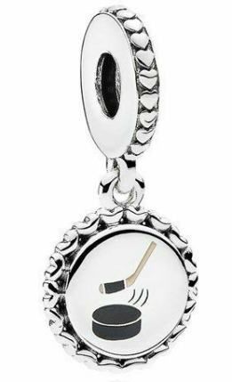 Charm colgante Pandora Stick y Disco de Hockey
