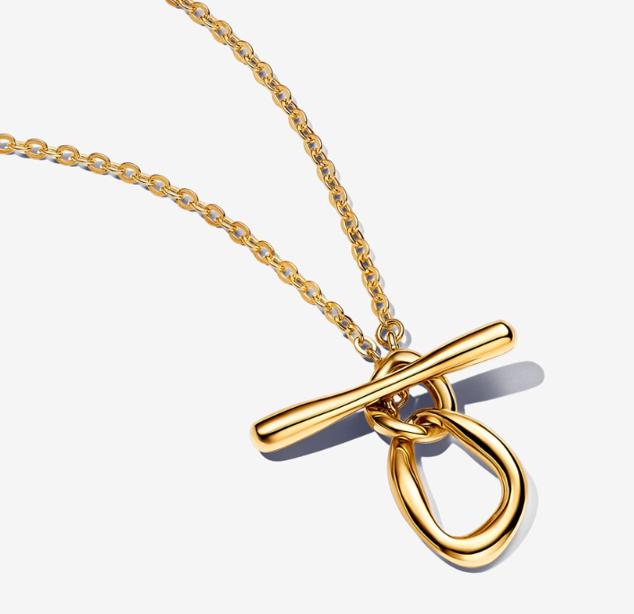 [363255C00-50] Collar Pandora Essence Nudo Orgánico Baño Dorado
