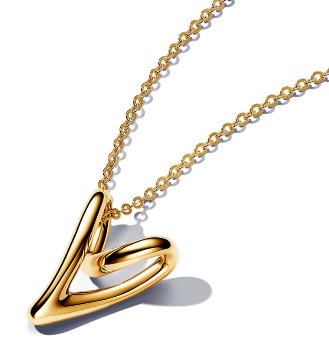 [363272C00-70] Collar Pandora Escultural Ola Baño Dorado