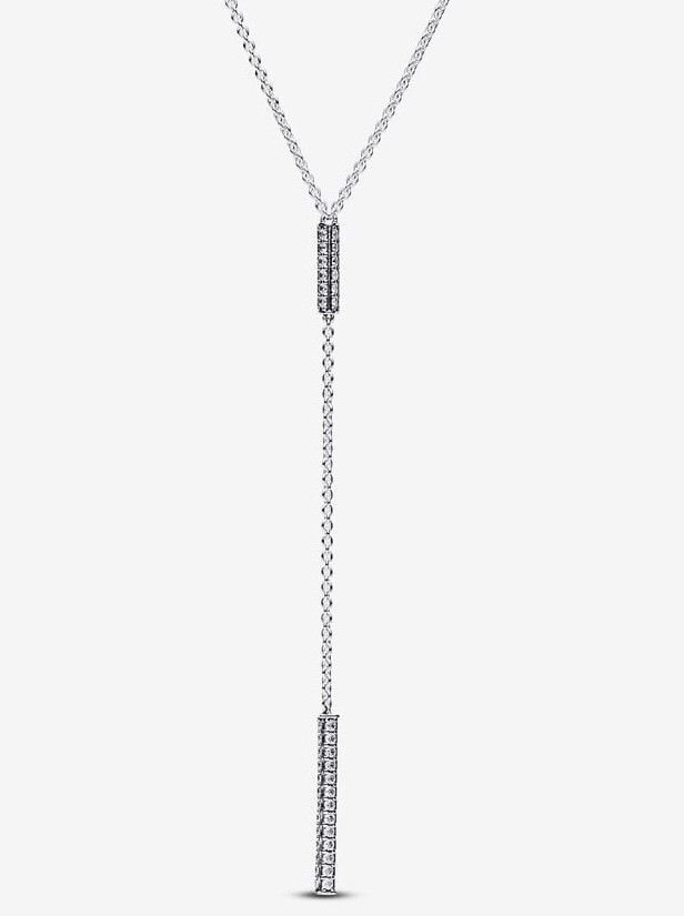 [393013C01-45] Collar Pandora lariat de barras pavé