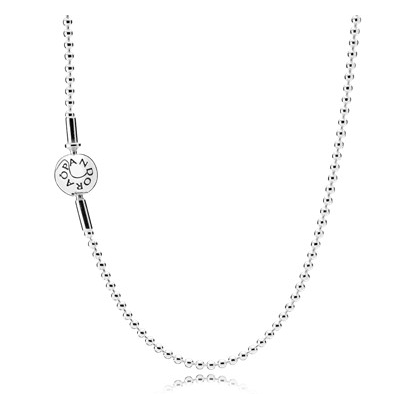 Collar Pandora bolas con disco Signature