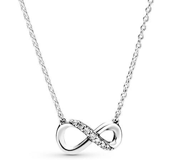 Collar Pandora infinito mitad pavé
