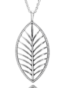 Collar Pandora Hoja Marquesa Pavé Plata