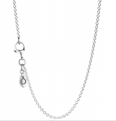 Collar Pandora Cadena Rolo con Dije Logo Plata