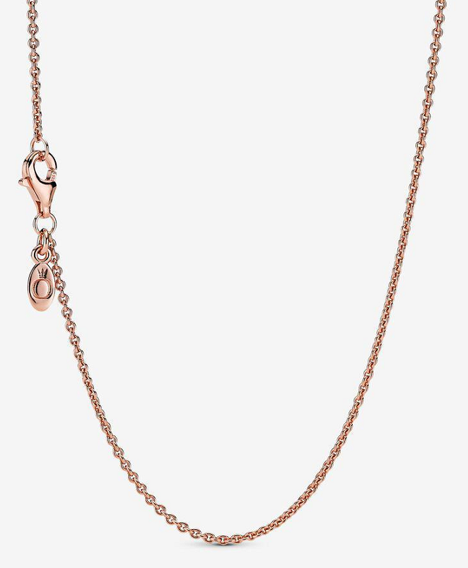 Collar Pandora Cadena Rolo con Dije Logo Oro Rosa
