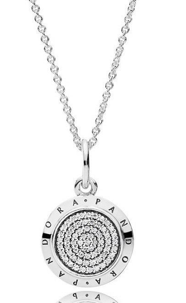 [N61] Collar Pandora disco Signature pavé