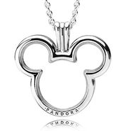 [N62] Collar Pandora Disney silueta Mickey Mouse calada