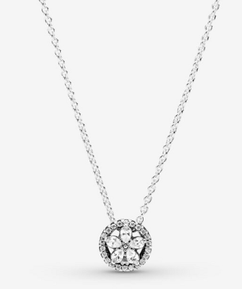 Collar Pandora racimo circonias estrella con halo