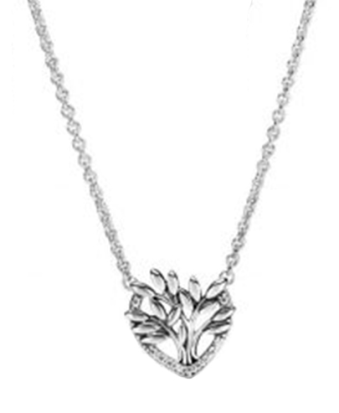 Collar Pandora árbol de la vida silueta corazón