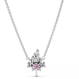 Collar Pandora Disney Castillo Rosa y Circonias