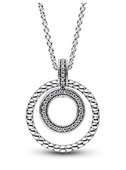 [392308C01] Collar Pandora doble círculo pavé