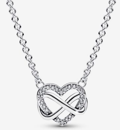 [392666C01-50] Collar Pandora corazón con símbolo infinito