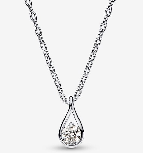 Collar Pandora Gota Abierta Circonia 45cm