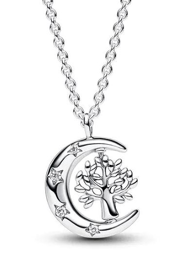[392992C01-50] Collar Pandora luna con árbol de la vida