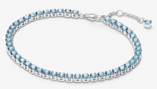 Brazalete Pandora Tenis Circonias Celestes