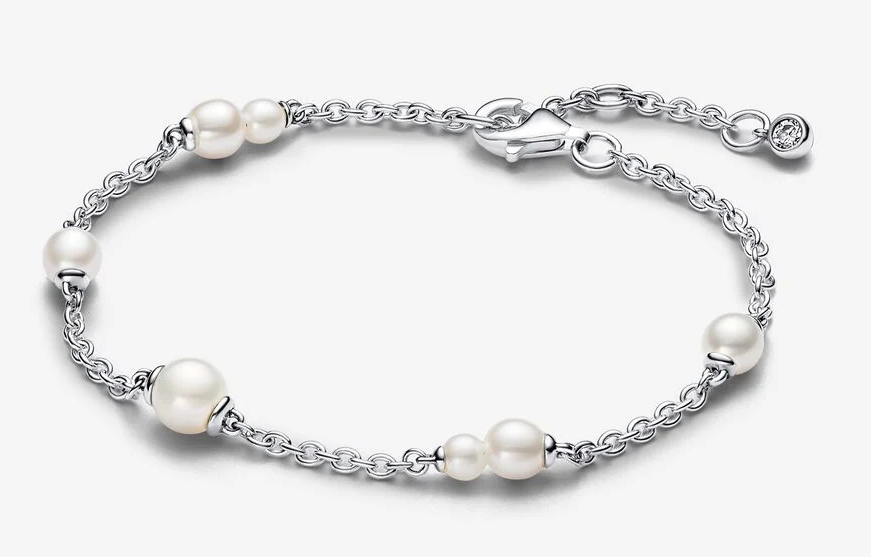 [593172C01] Brazalete Pandora Perlas Cultivadas Plata