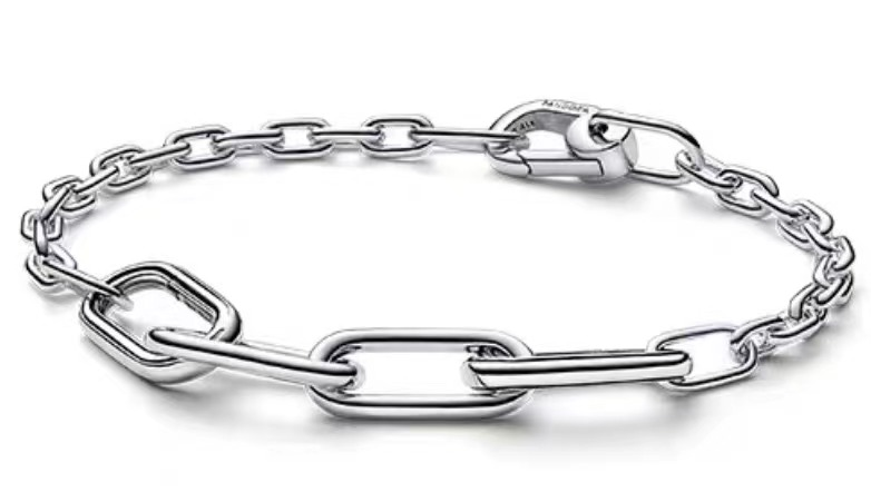 [592340C00] Brazalete Pandora Cadena Eslabones Ovalados Y Rectangulares