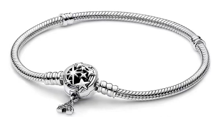 Brazalete Pandora Cierre Estrellas y Torre
