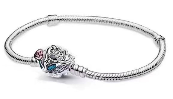 Brazalete Pandora Cierre Rosa Esmaltada