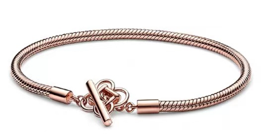 Brazalete Pandora Moments Oro Rosa Corazón Ornamentado
