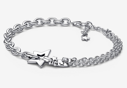Brazalete Pandora Cadena Doble Con Estrella