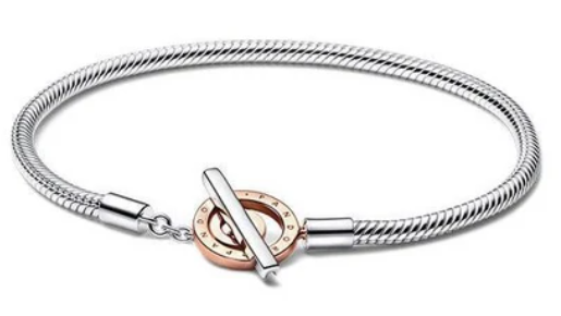 [582309C00] Brazalete Pandora Signature Cierre Disco Bicolor