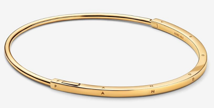 [552227C00] Brazalete Pandora Bangle Rígido Baño Dorado