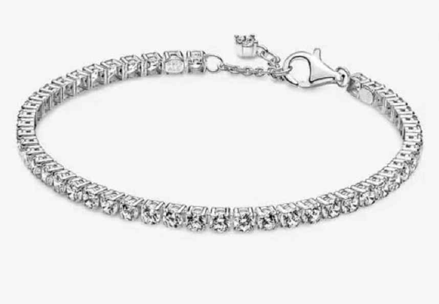 Brazalete Pandora Tenis Circonias Blancas