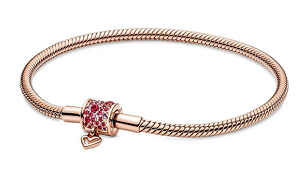 [788692CO2] Brazalete Moments Cierre Corazón Oro Rosa
