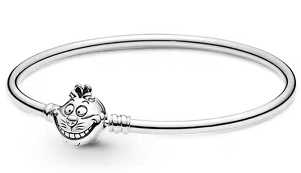 Brazalete rígido Pandora Disney gato de Cheshire plata