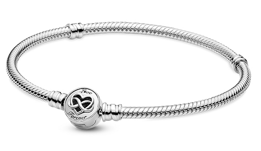 [599365C00] Brazalete Pandora broche infinito Love Forever plata