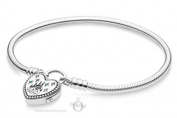 Brazalete Pandora Moments Candado Corazón Corona