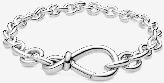 Brazalete Pandora Eslabones Broche Infinito
