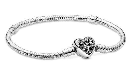 Brazalete Pandora Cierre Corazón Árbol Familiar
