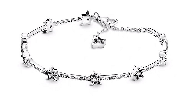 Brazalete Pandora Estrellas Fugaces Pavé