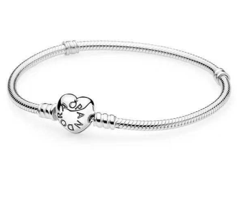 [B67] Brazalete Pandora Moments cadena serpiente cierre corazón