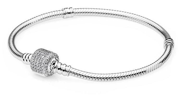 [B76] Brazalete Pandora Moments Cierre Cilíndrico Pavé