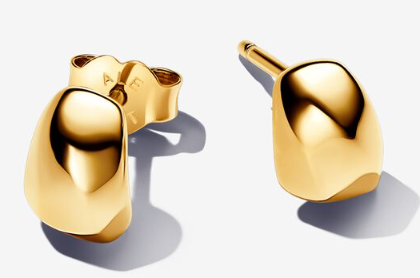 [263298C00] Aretes Pandora Botón Pepita Dorado