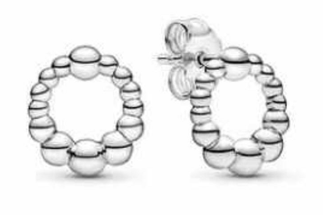 Aretes Pandora círculo de esferas plata